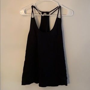 Racer back black tank top